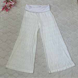 Kenneth Cole Reaction - White Lace Palazzo Beach Lounge Pants - Medium